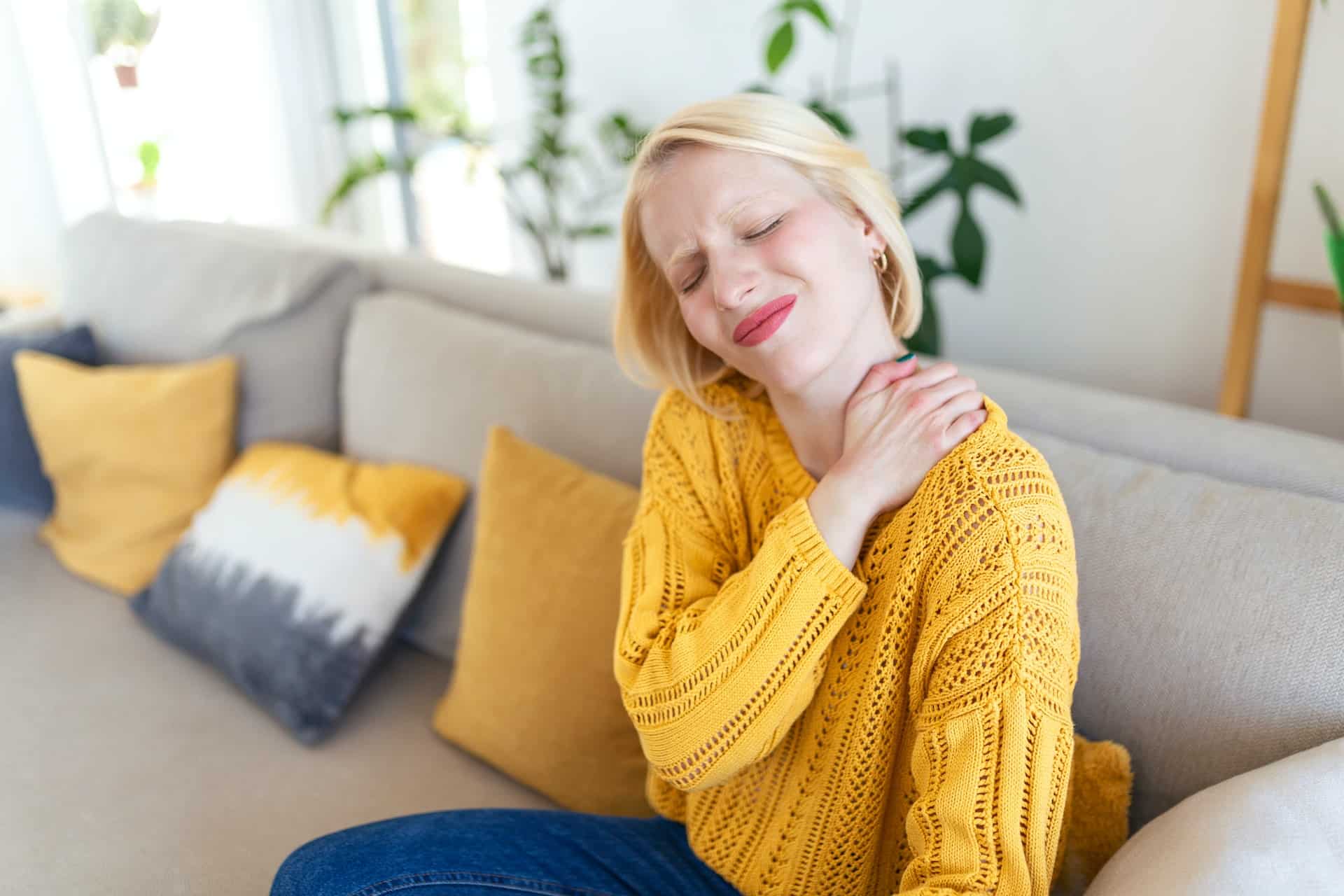 woman with body pain