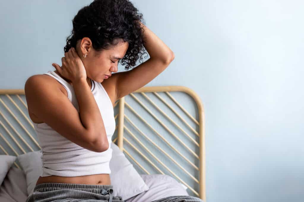 woman in pain